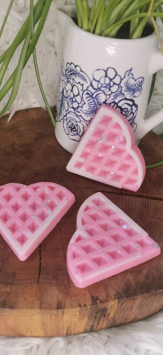 Pink Waffle Shaped Wax Melt - lafragranzauk